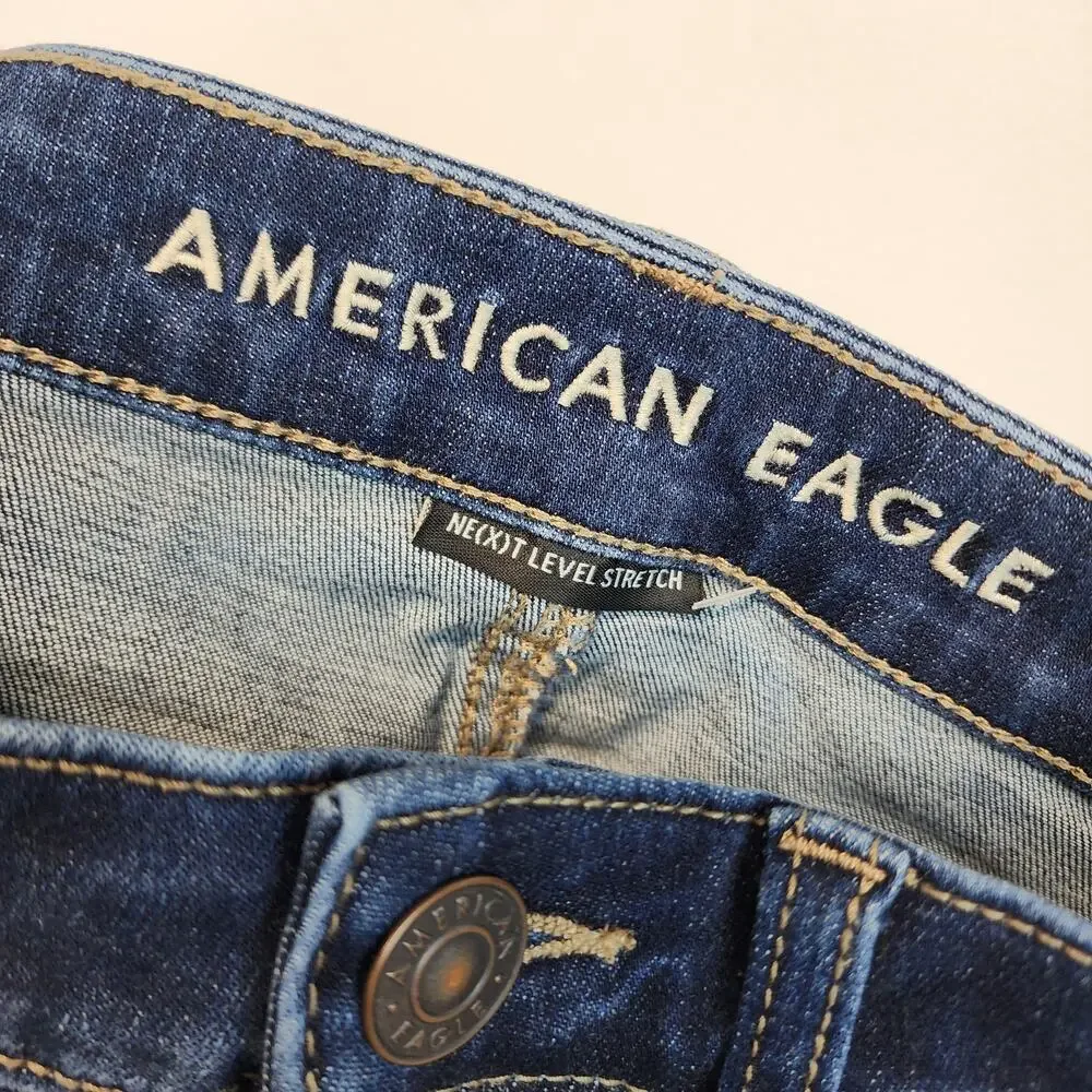 American Eagle Womens Cutoff Dark Wash Jean Shorts Size 0 26